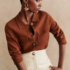 Sézane Hazelnut Betty Cardigan